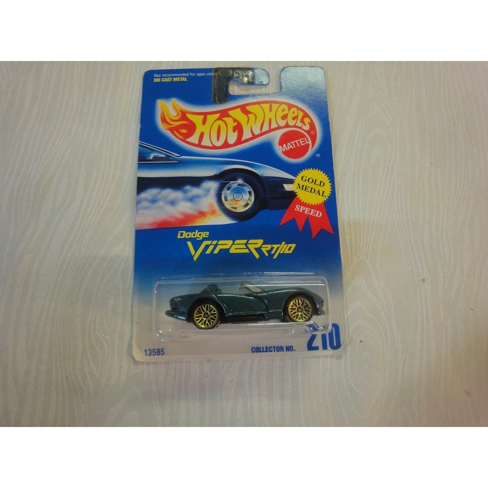 mattel HOT WHEELS Die cast 13585 #210 Dodge viper RT/10 1991 gold medal‎ speed